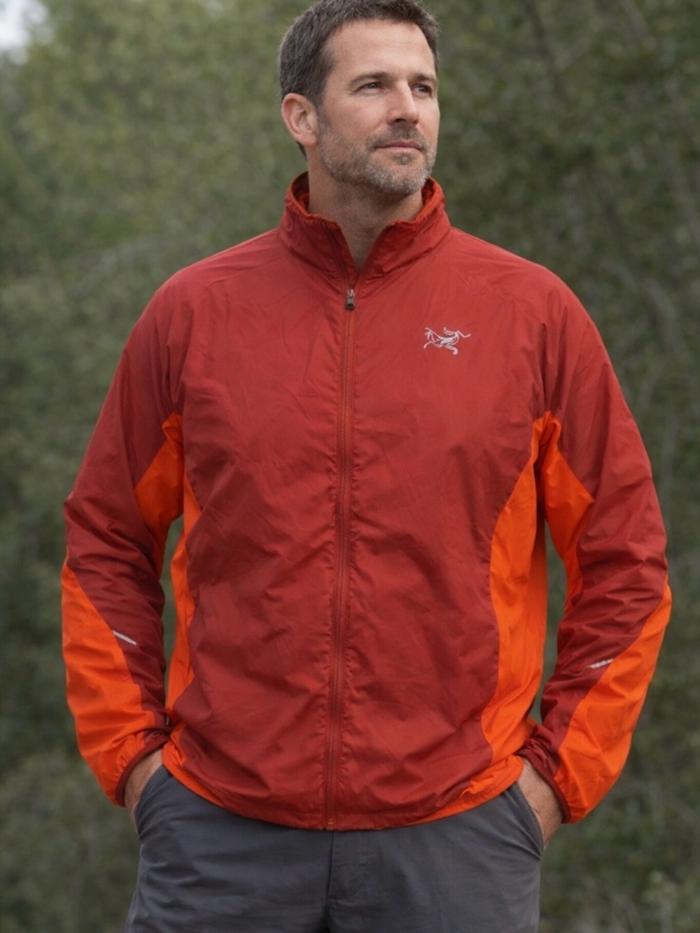 Arc'teryx Darter Men's Lightweight Shell Jacket Red Orange Size XL - Picture 15 of 15